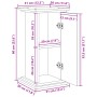 Pedestal expositor con almacenaje marrón roble 31x30x60 cm de , Soportes para macetas - Ref: Foro24-854622, Precio: 50,76 €, ...