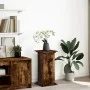 Pedestal expositor con almacenaje roble ahumado 31x30x60 cm de , Soportes para macetas - Ref: Foro24-854620, Precio: 48,38 €,...