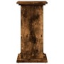 Pedestal expositor con almacenaje roble ahumado 31x30x60 cm de , Soportes para macetas - Ref: Foro24-854620, Precio: 49,42 €,...
