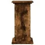 Pedestal expositor con almacenaje roble ahumado 31x30x60 cm de , Soportes para macetas - Ref: Foro24-854620, Precio: 48,38 €,...