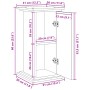 Pedestal expositor con almacenaje roble ahumado 31x30x60 cm de , Soportes para macetas - Ref: Foro24-854620, Precio: 49,42 €,...
