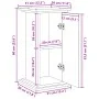 Pedestal expositor con almacenaje roble ahumado 31x30x60 cm de , Soportes para macetas - Ref: Foro24-854620, Precio: 48,38 €,...