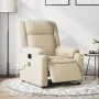 Sillón reclinable de masaje eléctrico tela color crema de , Sillones - Ref: Foro24-3205199, Precio: 298,08 €, Descuento: %