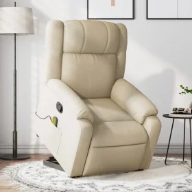Silla de masaje reclinable de pie de tela color crema de , Sillones - Ref: Foro24-3205223, Precio: 336,19 €, Descuento: %
