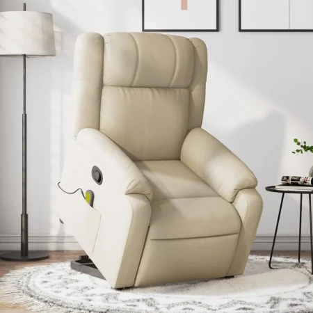 Silla de masaje reclinable de pie de tela color crema de , Sillones - Ref: Foro24-3205223, Precio: 336,19 €, Descuento: %