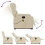 Silla de masaje reclinable de pie de tela color crema de , Sillones - Ref: Foro24-3205223, Precio: 336,19 €, Descuento: %