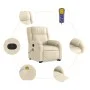 Silla de masaje reclinable de pie de tela color crema de , Sillones - Ref: Foro24-3205223, Precio: 336,19 €, Descuento: %