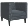 Sillón Chesterfield de terciopelo gris oscuro de , Sofás - Ref: Foro24-372674, Precio: 163,05 €, Descuento: %