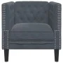Sillón Chesterfield de terciopelo gris oscuro de , Sofás - Ref: Foro24-372674, Precio: 163,05 €, Descuento: %