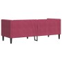 Sofá Chesterfield 3 plazas con cojines terciopelo rojo tinto de , Sofás - Ref: Foro24-372697, Precio: 294,78 €, Descuento: %
