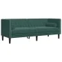 Sofá Chesterfield 3 plazas con cojines terciopelo verde oscuro de , Sofás - Ref: Foro24-372695, Precio: 335,02 €, Descuento: %