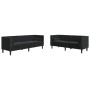 Set de sofás Chesterfield con cojines 2 piezas terciopelo negro de , Sofás - Ref: Foro24-3209296, Precio: 526,82 €, Descuento: %