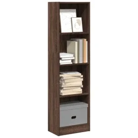Estantería de madera de ingeniería marrón roble 40x24x143 cm de , Librerías y estanterías - Ref: Foro24-857789, Precio: 47,21...