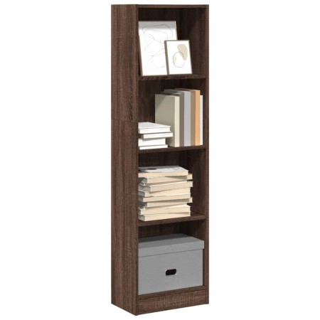 Estantería de madera de ingeniería marrón roble 40x24x143 cm de , Librerías y estanterías - Ref: Foro24-857789, Precio: 47,86...