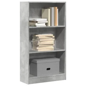 Estantería de madera de ingeniería gris hormigón 60x24x109 cm de , Librerías y estanterías - Ref: Foro24-857806, Precio: 46,6...