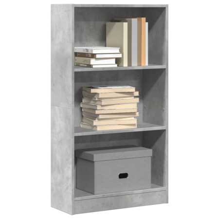 Estantería de madera de ingeniería gris hormigón 60x24x109 cm de , Librerías y estanterías - Ref: Foro24-857806, Precio: 42,1...