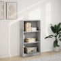 Estantería de madera de ingeniería gris hormigón 60x24x109 cm de , Librerías y estanterías - Ref: Foro24-857806, Precio: 42,1...