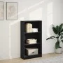 Estantería de madera de ingeniería negra 60x24x109 cm de , Librerías y estanterías - Ref: Foro24-857804, Precio: 43,52 €, Des...