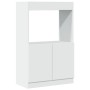 Aparador alto madera ingeniería blanco 63x33x100 cm de , Librerías y estanterías - Ref: Foro24-855097, Precio: 61,90 €, Descu...