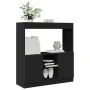 Aparador de madera de ingeniería negro 92x33x100 cm de , Librerías y estanterías - Ref: Foro24-855125, Precio: 76,38 €, Descu...