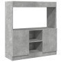 Aparador de madera de ingeniería gris hormigón 92x33x100 cm de , Librerías y estanterías - Ref: Foro24-855127, Precio: 78,64 ...
