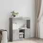Aparador de madera de ingeniería gris hormigón 92x33x100 cm de , Librerías y estanterías - Ref: Foro24-855127, Precio: 78,64 ...
