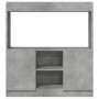 Aparador de madera de ingeniería gris hormigón 92x33x100 cm de , Librerías y estanterías - Ref: Foro24-855127, Precio: 78,64 ...