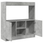 Aparador de madera de ingeniería gris hormigón 92x33x100 cm de , Librerías y estanterías - Ref: Foro24-855127, Precio: 78,64 ...