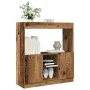 Aparador de madera de ingeniería madera envejecida 92x33x100 cm de , Librerías y estanterías - Ref: Foro24-855131, Precio: 69...