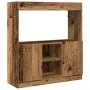 Aparador de madera de ingeniería madera envejecida 92x33x100 cm de , Librerías y estanterías - Ref: Foro24-855131, Precio: 69...