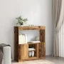 Aparador de madera de ingeniería madera envejecida 92x33x100 cm de , Librerías y estanterías - Ref: Foro24-855131, Precio: 69...
