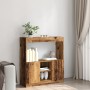 Aparador de madera de ingeniería madera envejecida 92x33x100 cm de , Librerías y estanterías - Ref: Foro24-855131, Precio: 70...