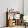 Aparador de madera de ingeniería madera envejecida 92x33x100 cm de , Librerías y estanterías - Ref: Foro24-855131, Precio: 69...
