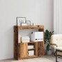 Aparador de madera de ingeniería madera envejecida 92x33x100 cm de , Librerías y estanterías - Ref: Foro24-855131, Precio: 70...