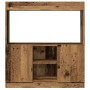 Aparador de madera de ingeniería madera envejecida 92x33x100 cm de , Librerías y estanterías - Ref: Foro24-855131, Precio: 70...