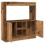 Aparador de madera de ingeniería madera envejecida 92x33x100 cm de , Librerías y estanterías - Ref: Foro24-855131, Precio: 70...