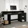 Escritorio con luz LED madera ingeniería negro 200x55x91 cm de , Escritorios - Ref: Foro24-3309439, Precio: 209,57 €, Descuen...