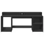 Escritorio con luz LED madera ingeniería negro 200x55x91 cm de , Escritorios - Ref: Foro24-3309439, Precio: 209,57 €, Descuen...