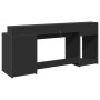 Escritorio con luz LED madera ingeniería negro 200x55x91 cm de , Escritorios - Ref: Foro24-3309439, Precio: 213,13 €, Descuen...
