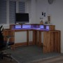 Escritorio con luz LED madera ingeniería artisian 152x152x91 cm de , Escritorios - Ref: Foro24-3309464, Precio: 178,83 €, Des...