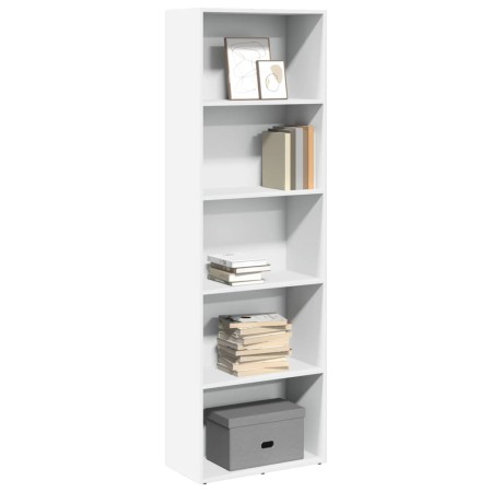Estantería de madera de ingeniería blanca 60x30x189 cm de , Librerías y estanterías - Ref: Foro24-857917, Precio: 88,15 €, De...