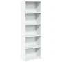 Estantería de madera de ingeniería blanca 60x30x189 cm de , Librerías y estanterías - Ref: Foro24-857917, Precio: 85,23 €, De...