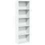 Estantería de madera de ingeniería blanca 60x30x189 cm de , Librerías y estanterías - Ref: Foro24-857917, Precio: 88,15 €, De...