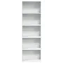 Estantería de madera de ingeniería blanca 60x30x189 cm de , Librerías y estanterías - Ref: Foro24-857917, Precio: 85,23 €, De...