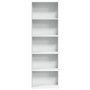 Estantería de madera de ingeniería blanca 60x30x189 cm de , Librerías y estanterías - Ref: Foro24-857917, Precio: 88,15 €, De...