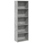 Estantería de madera de ingeniería gris hormigón 60x30x189 cm de , Librerías y estanterías - Ref: Foro24-857920, Precio: 83,0...