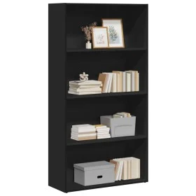 Schwarzes Regal aus Ingenieurholz 80x30x152 cm von , Bücherregale und Regale - Ref: Foro24-857941, Preis: 65,65 €, Rabatt: %