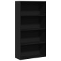 Estantería de madera de ingeniería negra 80x30x152 cm de , Librerías y estanterías - Ref: Foro24-857941, Precio: 68,30 €, Des...
