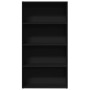 Estantería de madera de ingeniería negra 80x30x152 cm de , Librerías y estanterías - Ref: Foro24-857941, Precio: 68,30 €, Des...