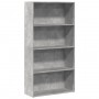 Estantería de madera de ingeniería gris hormigón 80x30x152 cm de , Librerías y estanterías - Ref: Foro24-857943, Precio: 63,0...